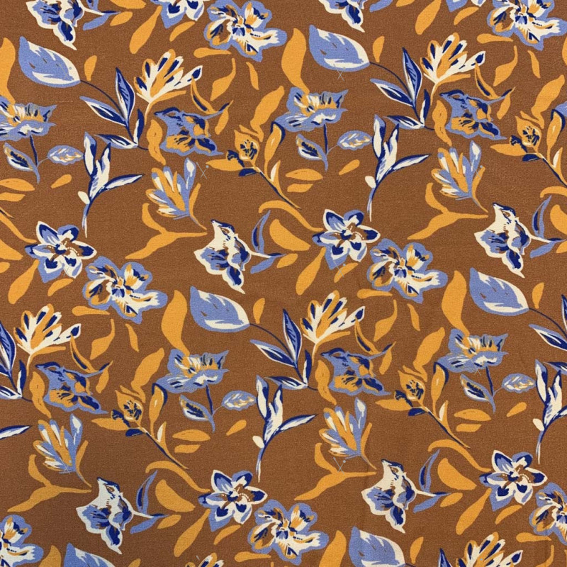 Printed Viscose METTA Brown Sugar / Faience